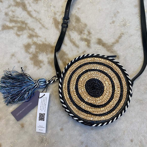 Rebecca Minkoff Straw Circle Crossbody NEW NWT - Picture 5 of 6